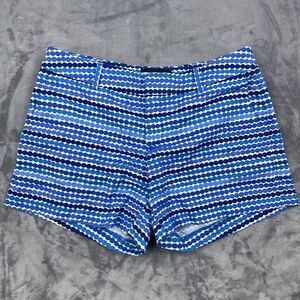 Banana Republic Marimekko Shorts Womens Sz 2 Blue Dot Print Stretch Hampton